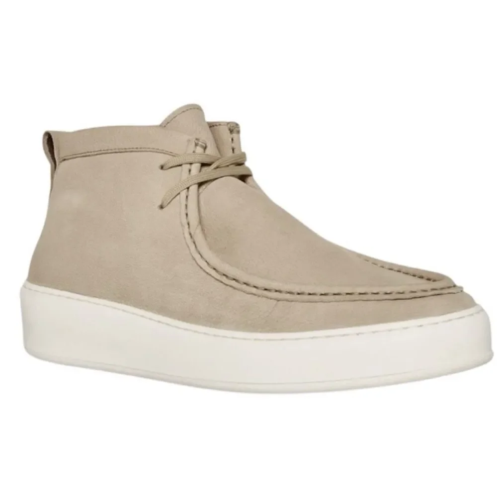 STEVE MADDEN Willis High-Top Chukka Sneaker in Taupe Leather Size 12